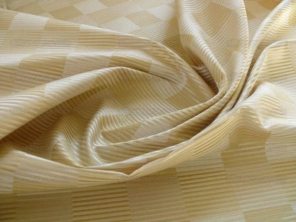 Lee Jofa Stereopticon Check Ivory Wool &amp; Silk Champagne Cream MSRP USD 236/Y