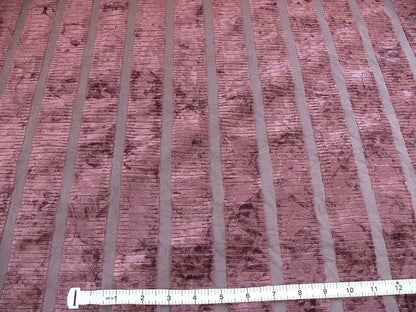 Bty Kravet Cut Velvet Silky Stripe Deep Purple Eggplant MSRP USD 208