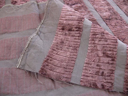 Bty Kravet Cut Velvet Silky Stripe Deep Purple Eggplant MSRP USD 208