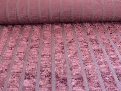 Bty Kravet Cut Velvet Silky Stripe Deep Purple Eggplant MSRP USD 208