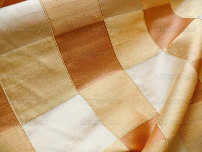 by Yard Kravet Sassy Plaid Silk In Nectar Orange Tropical Peach Reversible