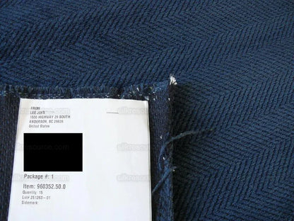 Lee Jofa Clyde Chevron Chenille Herringbone Cadet Navy Blue MSRP USD 194/Y