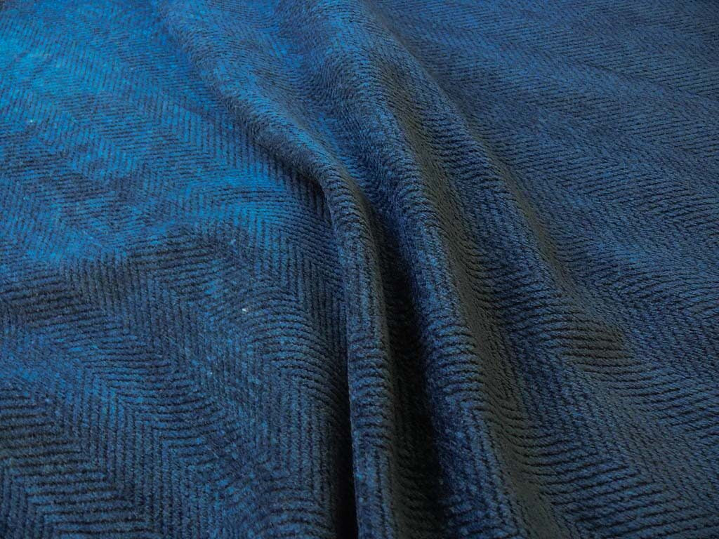 Lee Jofa Clyde Chevron Chenille Herringbone Cadet Navy Blue MSRP USD 194/Y