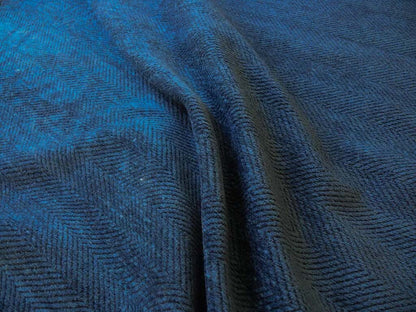 Lee Jofa Clyde Chevron Chenille Herringbone Cadet Navy Blue MSRP USD 194/Y