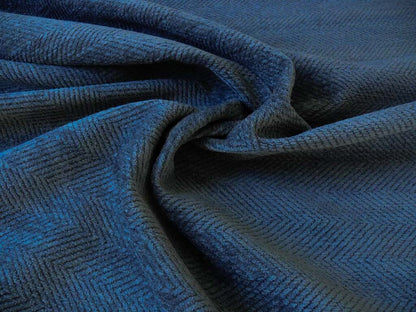 Lee Jofa Clyde Chevron Chenille Herringbone Cadet Navy Blue MSRP USD 194/Y