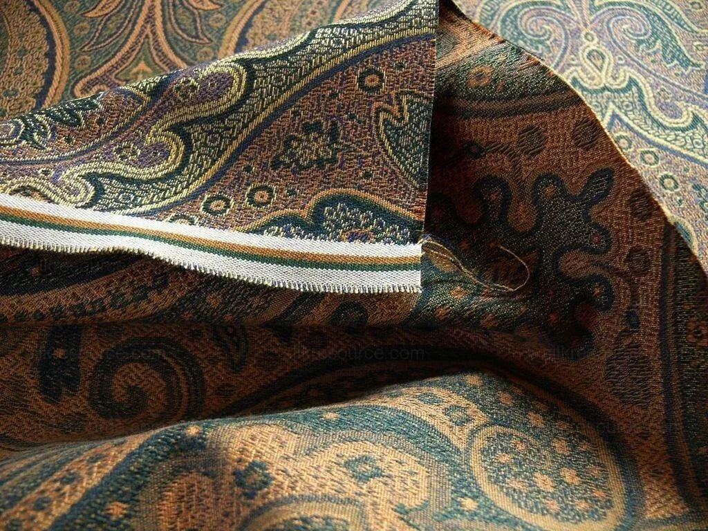 Lee Jofa Madagascar Paisley Mediterinian Blue Damask Renaissance MSRP USD 198
