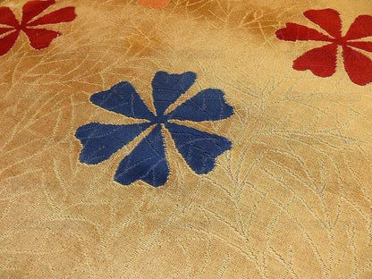 4.65y Lee Jofa Marguerite Gold Velvet Woven Flower & Star Velvet Cotton Viscose MSRP USD420/y