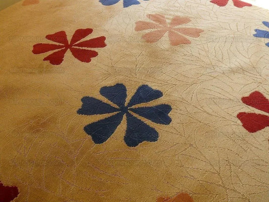 4.65y Lee Jofa Marguerite Gold Velvet Woven Flower & Star Velvet Cotton Viscose MSRP USD420/y