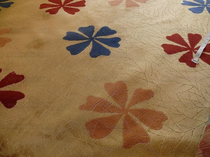 1.5y Lee Jofa Marguerite Gold Velvet Woven Flower & Star Velvet Cotton Viscose MSRP USD420/y