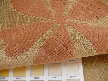 1.5y Lee Jofa Marguerite Gold Velvet Woven Flower & Star Velvet Cotton Viscose MSRP USD420/y