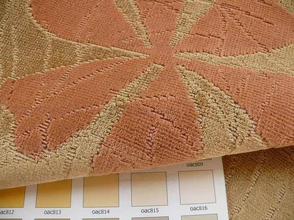 3.5y Lee Jofa Marguerite Gold Velvet Woven Flower & Star Velvet Cotton Viscose MSRP USD420/y