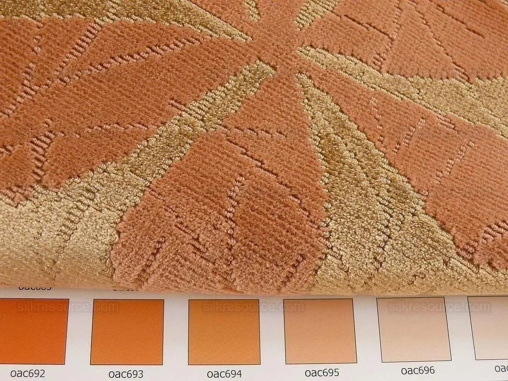 4.65y Lee Jofa Marguerite Gold Velvet Woven Flower & Star Velvet Cotton Viscose MSRP USD420/y