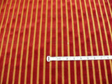 KRAVET DESIGN CUT VELVET STRIPE RUBY RED GOLD BTY MSRP$169/Y!