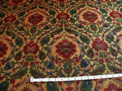 0.75yard Kravet Couture Glycine 100%linen Velvet Red Burgundy Renaissance MSRP USD 275/Y