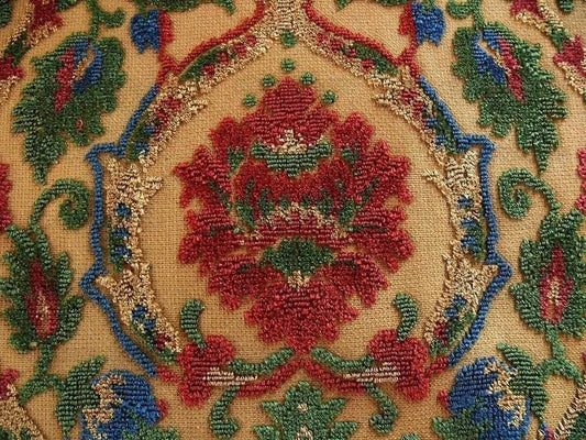 Bty Kravet Couture Glycine 100% linen Velvet Red Burgundy Renaissance MSRP USD 275/Y