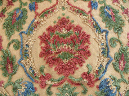 BTY KRAVET COUTURE GLYCINE 100%LINEN VELVET RED BURGUNDY RENAISS