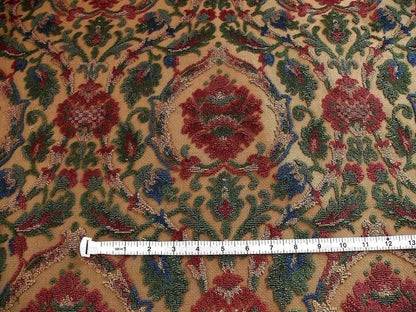 0.75yard Kravet Couture Glycine 100%linen Velvet Red Burgundy Renaissance MSRP USD 275/Y
