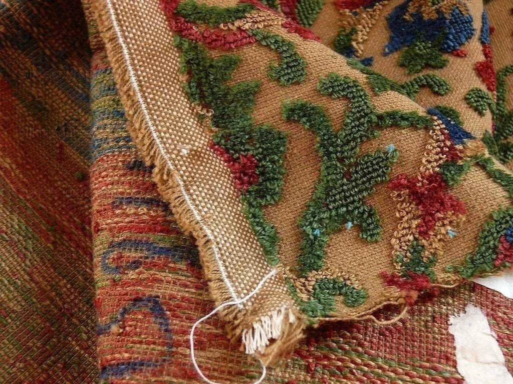 0.75yard Kravet Couture Glycine 100%linen Velvet Red Burgundy Renaissance MSRP USD 275/Y