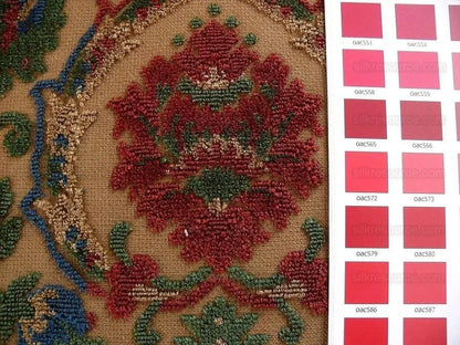 0.75yard Kravet Couture Glycine 100%linen Velvet Red Burgundy Renaissance MSRP USD 275/Y