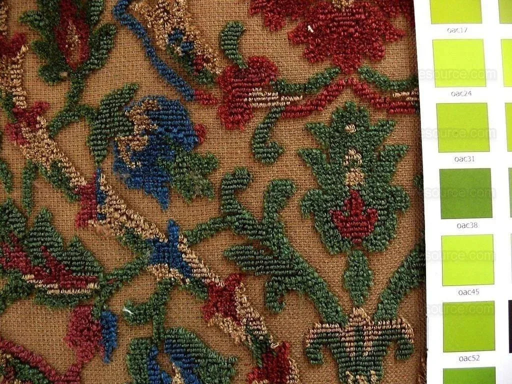 0.75yard Kravet Couture Glycine 100%linen Velvet Red Burgundy Renaissance MSRP USD 275/Y