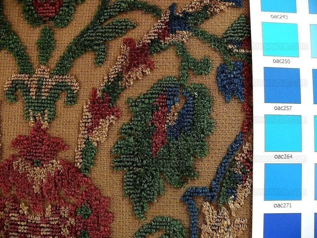 0.75yard Kravet Couture Glycine 100%linen Velvet Red Burgundy Renaissance MSRP USD 275/Y