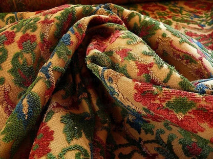 0.75yard Kravet Couture Glycine 100%linen Velvet Red Burgundy Renaissance MSRP USD 275/Y