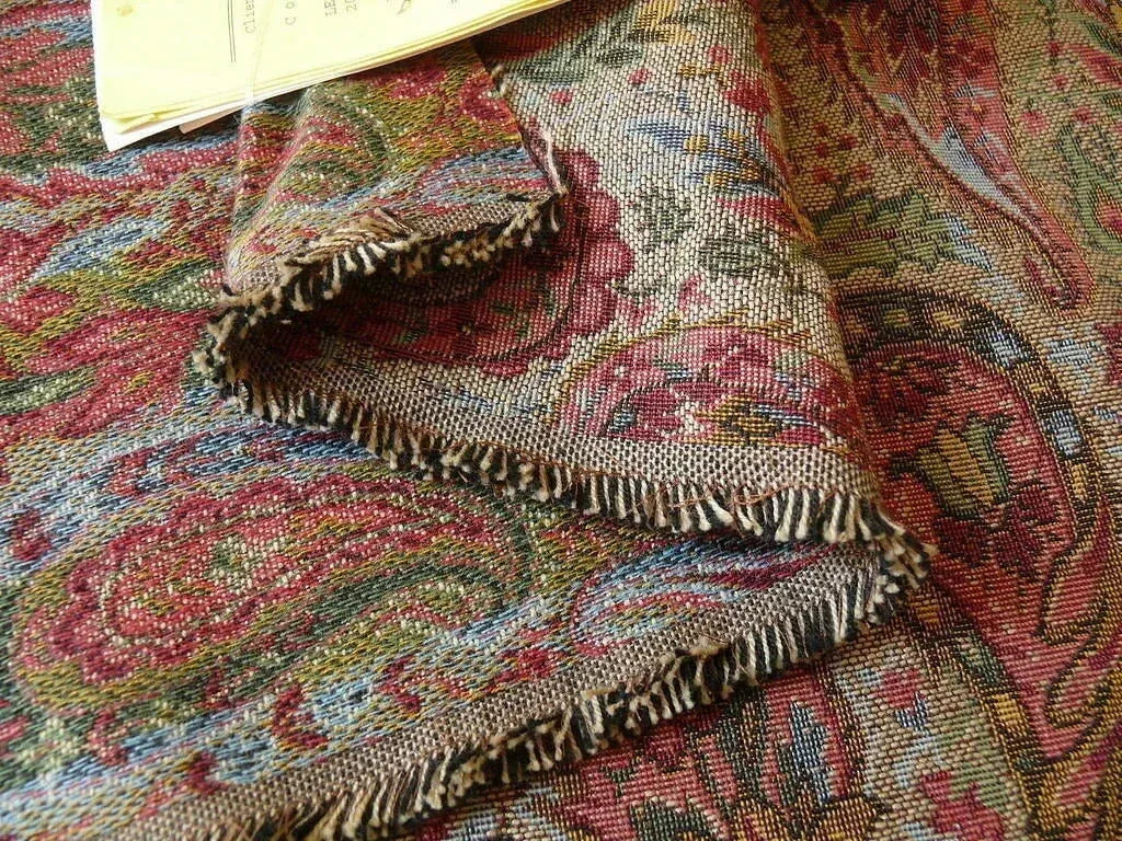 Lee Jofa Kashmir Bengali Cotton Tapestry Woven Paisley MSRP USD 196/Y