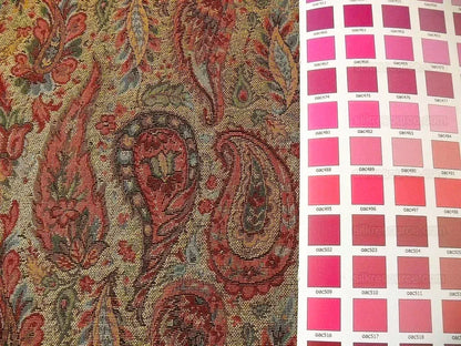 Lee Jofa Kashmir Bengali Cotton Tapestry Woven Paisley MSRP USD 196/Y