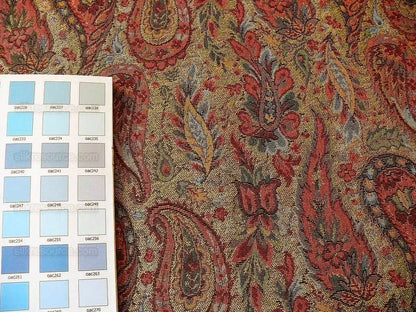 Lee Jofa Kashmir Bengali Cotton Tapestry Woven Paisley MSRP USD 196/Y