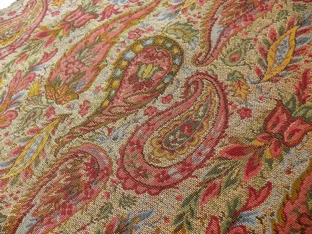 Lee Jofa Kashmir Bengali Cotton Tapestry Woven Paisley MSRP USD 196/Y