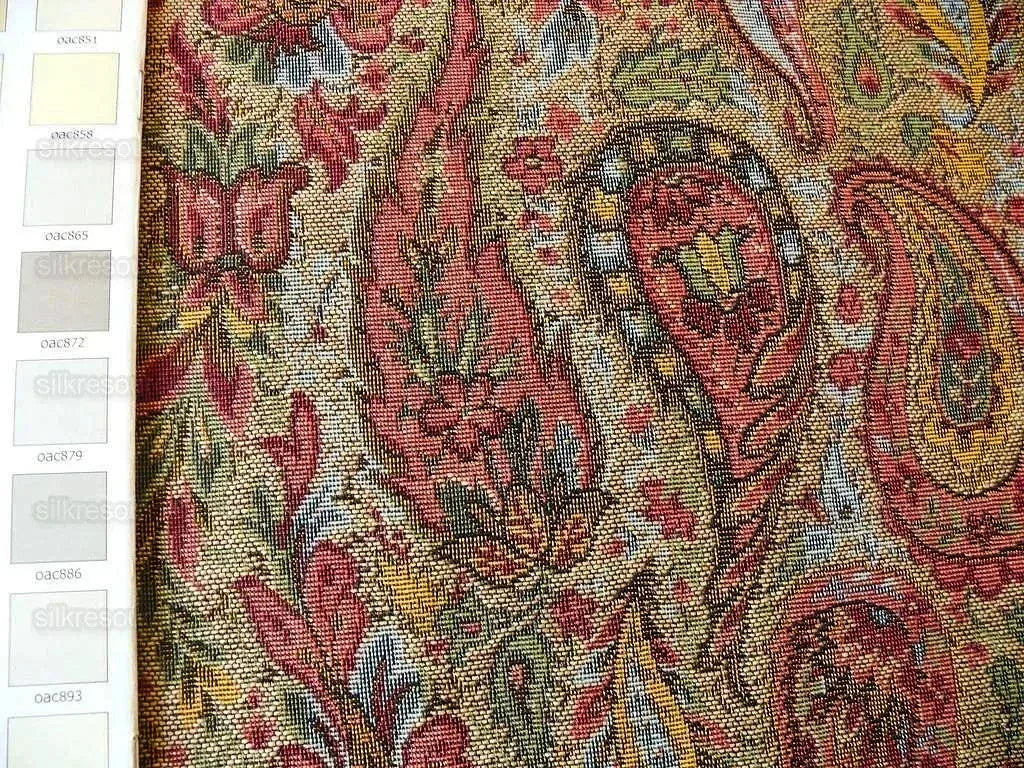 Lee Jofa Kashmir Bengali Cotton Tapestry Woven Paisley MSRP USD 196/Y