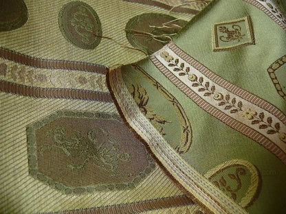 1.625Yd Lee Jofa Le Cygne Stripe Neo Classic Leeda Swan "Vert" Green Silk MSRP USD 276Y