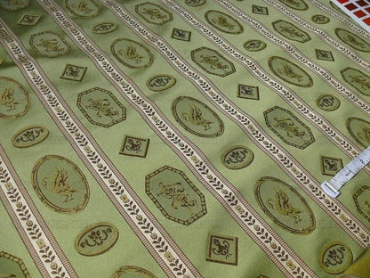 1.625Yd Lee Jofa Le Cygne Stripe Neo Classic Leeda Swan "Vert" Green Silk MSRP USD 276Y