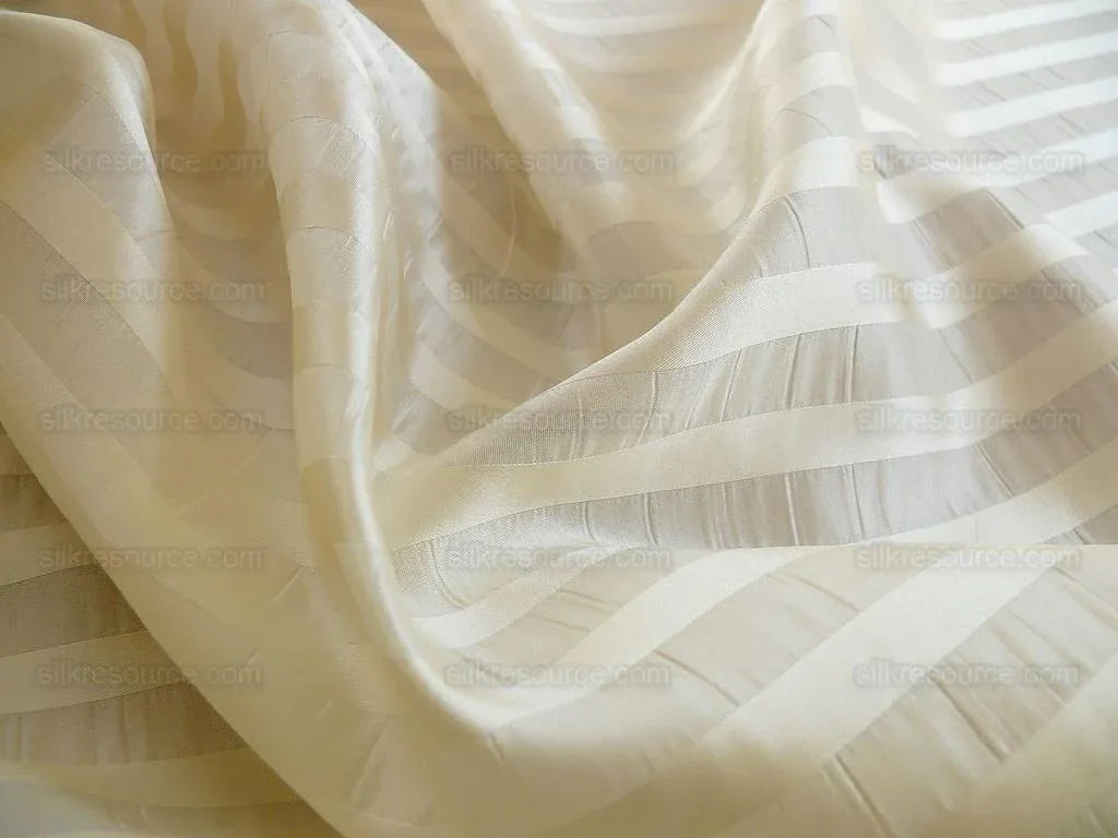 8.5y Lee Jofa "sarkara Sheer Silk Switzerland Oraganza Cream White