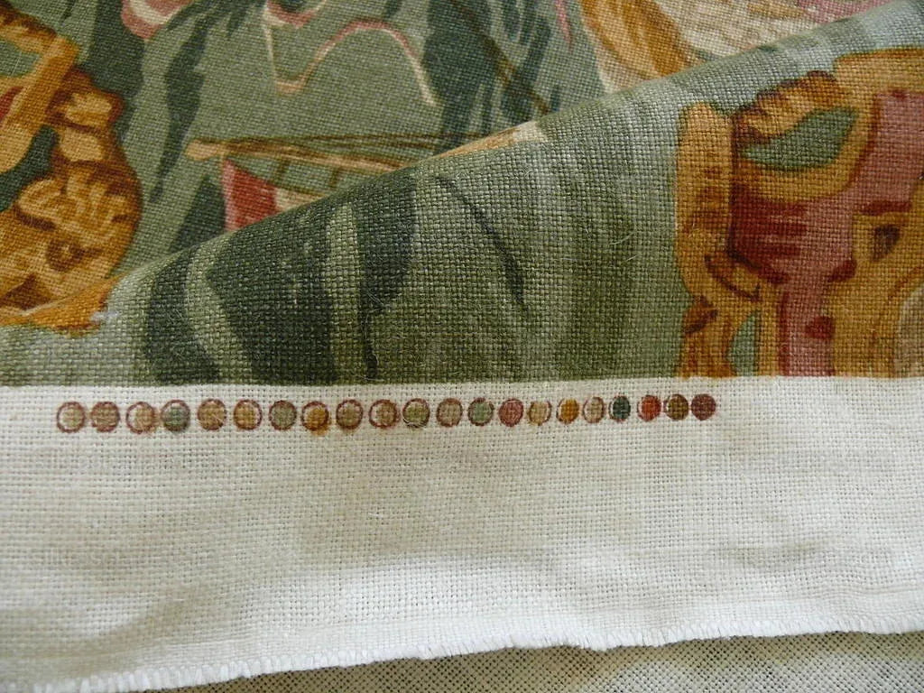 1.375Y Lee Jofa Sixteenth Century Aegean Pacific Linen Print Bty MSRP USD 156/y
