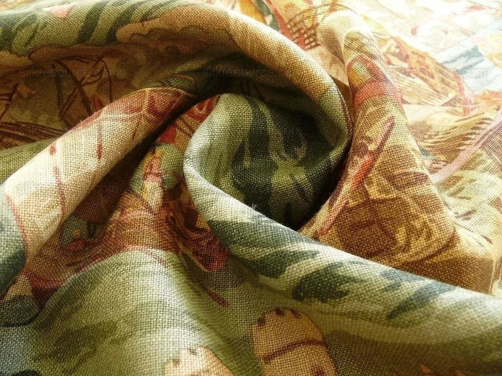 1.375Y Lee Jofa Sixteenth Century Aegean Pacific Linen Print Bty MSRP USD 156/y