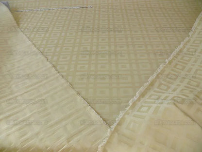 Lee Jofa Stewart Weave Ivory Square Maze Cotton Linen Damask Cream White Heavy Duty MSRP USD156/Y