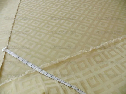 Lee Jofa Stewart Weave Ivory Square Maze Cotton Linen Damask Cream White Heavy Duty MSRP USD156/Y