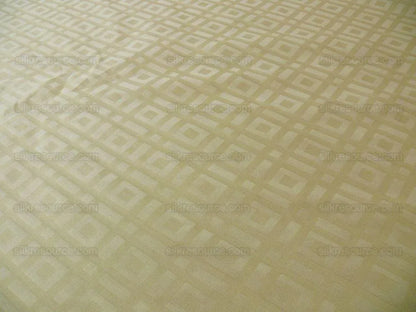 Lee Jofa Stewart Weave Ivory Square Maze Cotton Linen Damask Cream White Heavy Duty MSRP USD156/Y