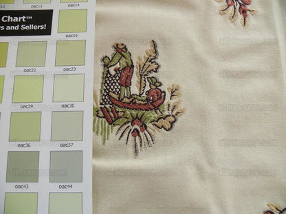 By yard Lee Jofa Siam Weave Mill French Toile Fil Coupe Mandarin Red MSRP USD 296/y