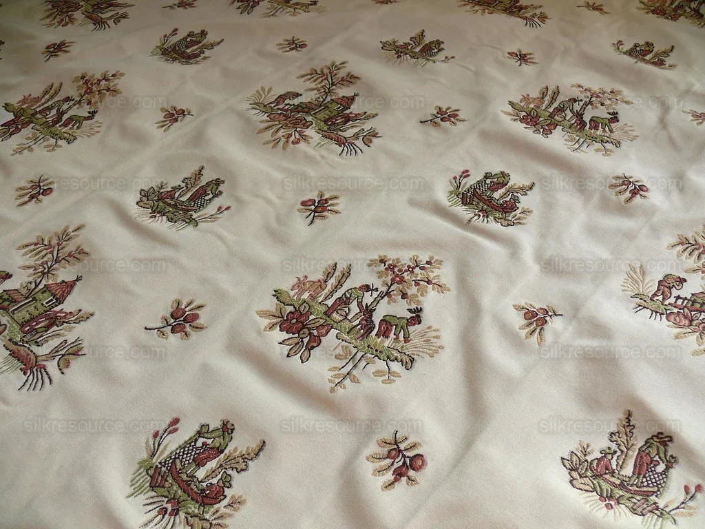 By yard Lee Jofa Siam Weave Mill French Toile Fil Coupe Mandarin Red MSRP USD 296/y