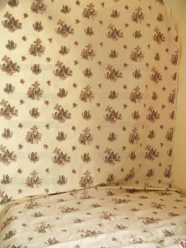 By yard Lee Jofa Siam Weave Mill French Toile Fil Coupe Mandarin Red MSRP USD 296/y