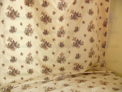 By yard Lee Jofa Siam Weave Mill French Toile Fil Coupe Mandarin Red MSRP USD 296/y