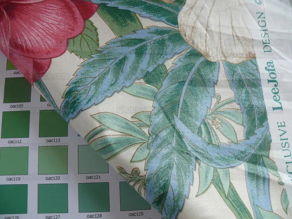 Lee Jofa Gloriana  Butterfly Garden Iris Ocra Camelia Foxglove Chintz MSRP USD 196/y