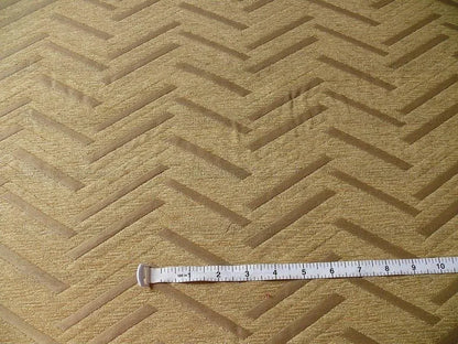 Lee Jofa Nehri Silk Chenille Ochre Herringbone Gold Purple chevron MSRP USD236/y