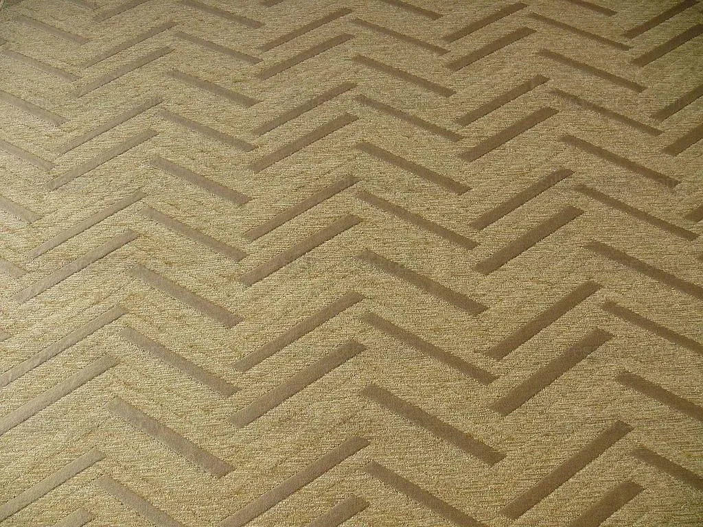 Lee Jofa Nehri Silk Chenille Ochre Herringbone Gold Purple chevron MSRP USD236/y