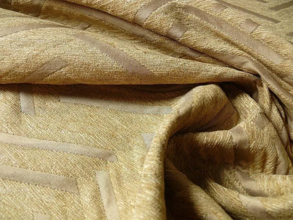 Lee Jofa Nehri Silk Chenille Ochre Herringbone Gold Purple chevron MSRP USD236/y