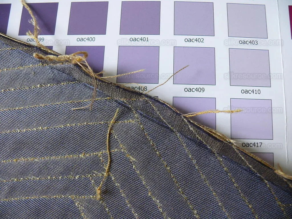 Lee Jofa Nehri Silk Chenille Ochre Herringbone Gold Purple chevron MSRP USD236/y