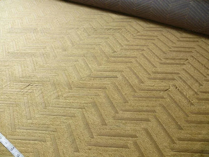 Lee Jofa Nehri Silk Chenille Ochre Herringbone Gold Purple chevron MSRP USD236/y