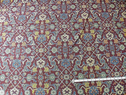 Lee Jofa Lichfield Epingle "port" Gros Point Rug Maroon Ikat Kil